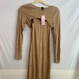 Wild Fable Bodycon Girls Size Small Tan dress